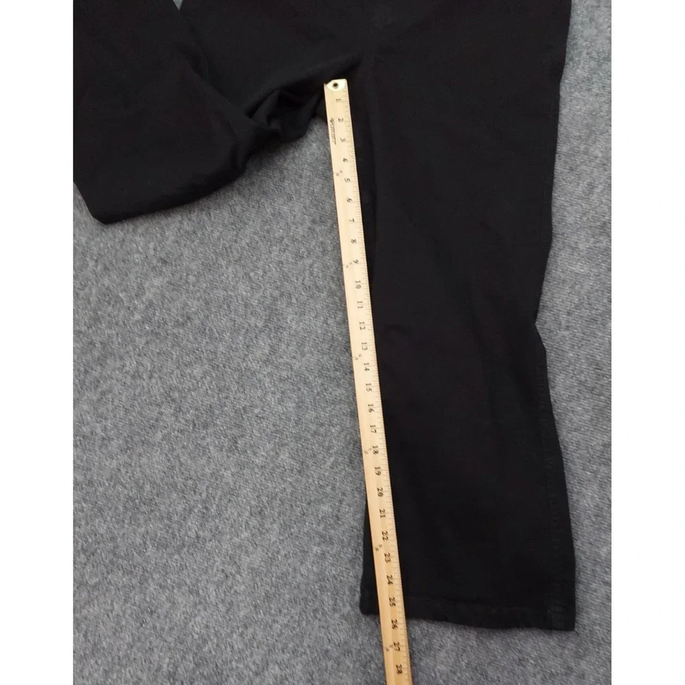 Spanx Jeans Womens 1X Black Stretch Flare Pull On Denim Pants 26
